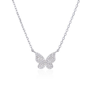 שרשרת פרפר משובצת