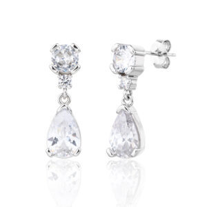 עגיל אבנים משובץ