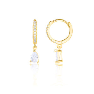 עגיל תליון ציפוי זהב