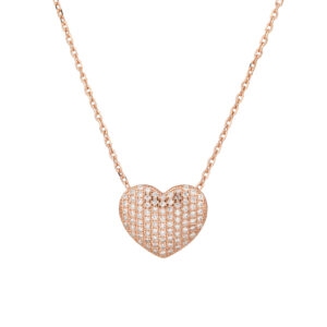 שרשרת לב שיבוץ מלא