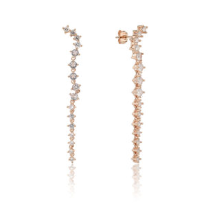 עגיל רוז משובץ