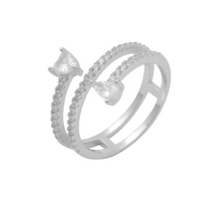 טבעת טוויסט משובצת