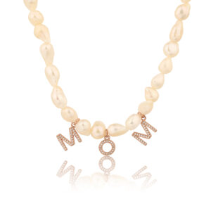שרשרת קולר פנינים MOM
