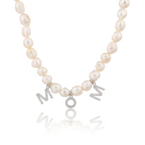 שרשרת קולר פנינים MOM