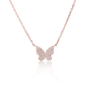 שרשרת פרפר משובצת