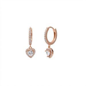 עגיל תליון לב