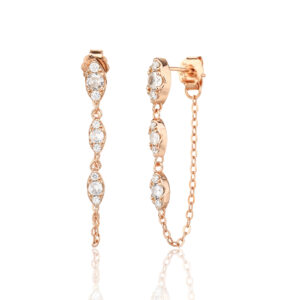 עגילי Marquise rose