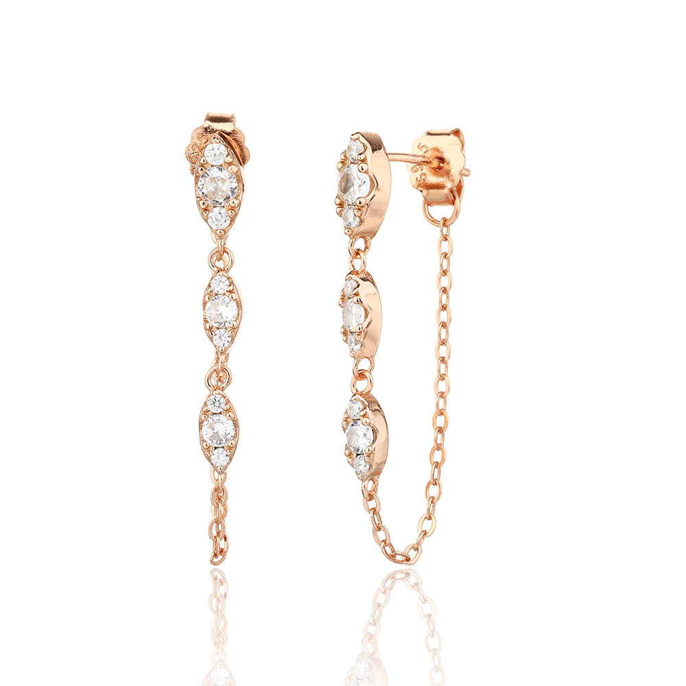 עגילי Marquise rose